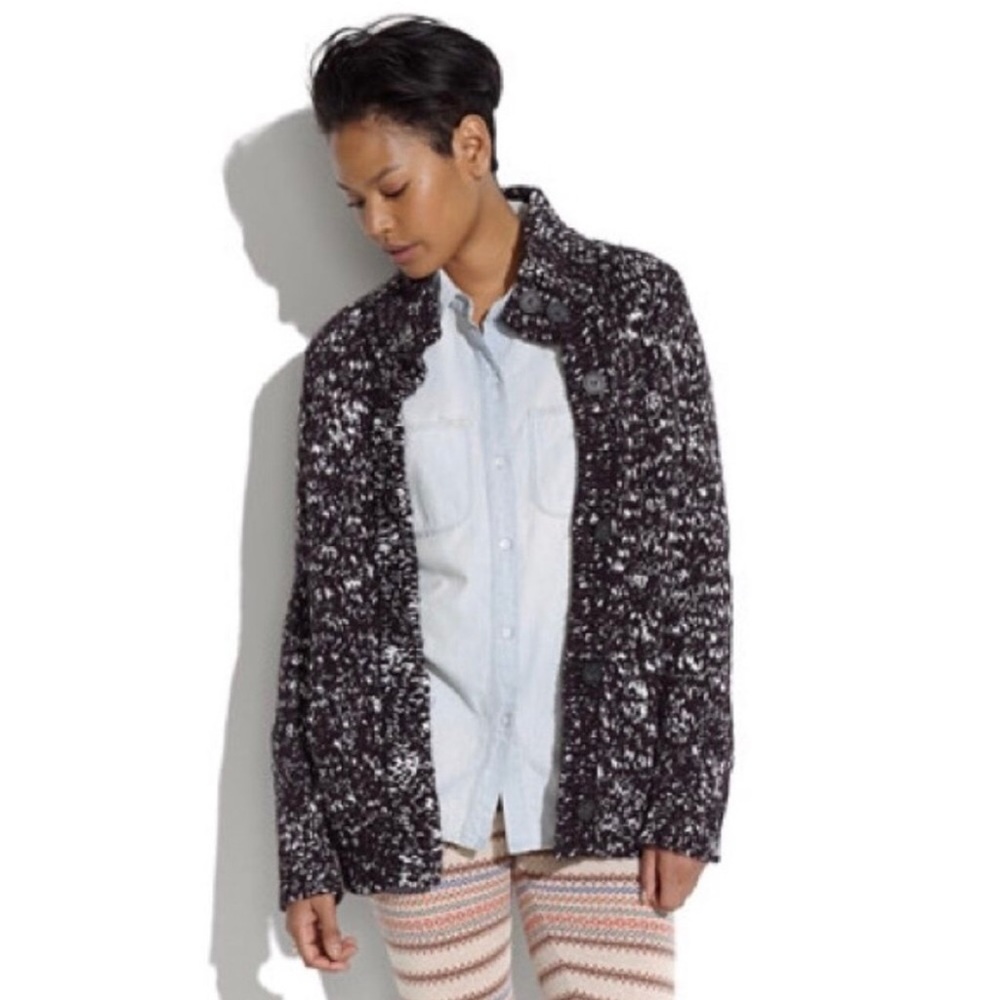 Madewell Wallace Fireplace Wool Blend Sweater Coat Size Medium